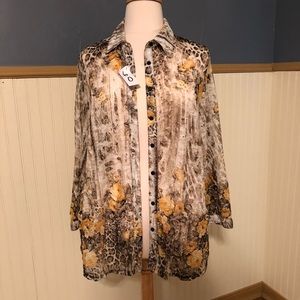 Button up shear tunic